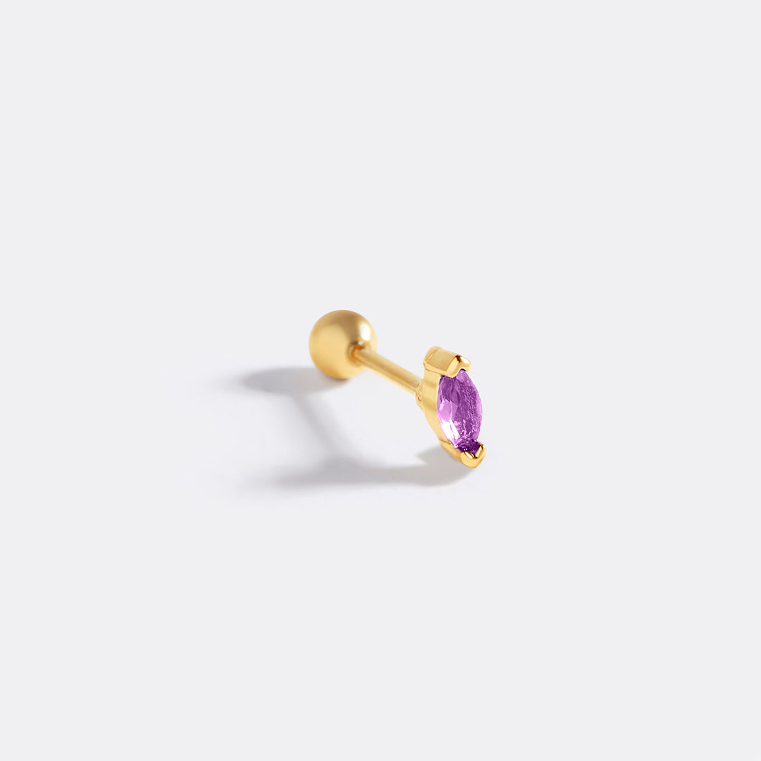 Marquis Gemstone Sleeper Stud Earrings