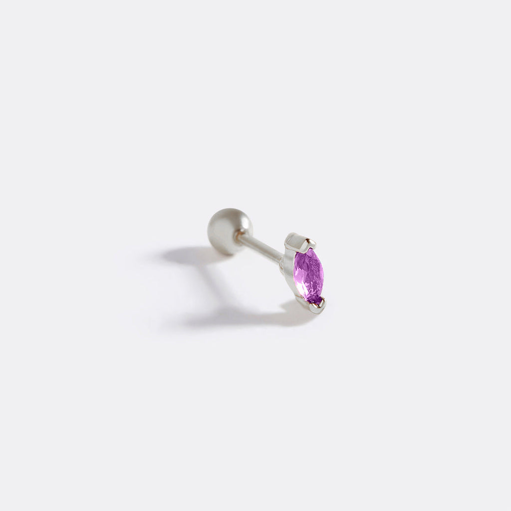 Marquis Gemstone Sleeper Stud Earrings