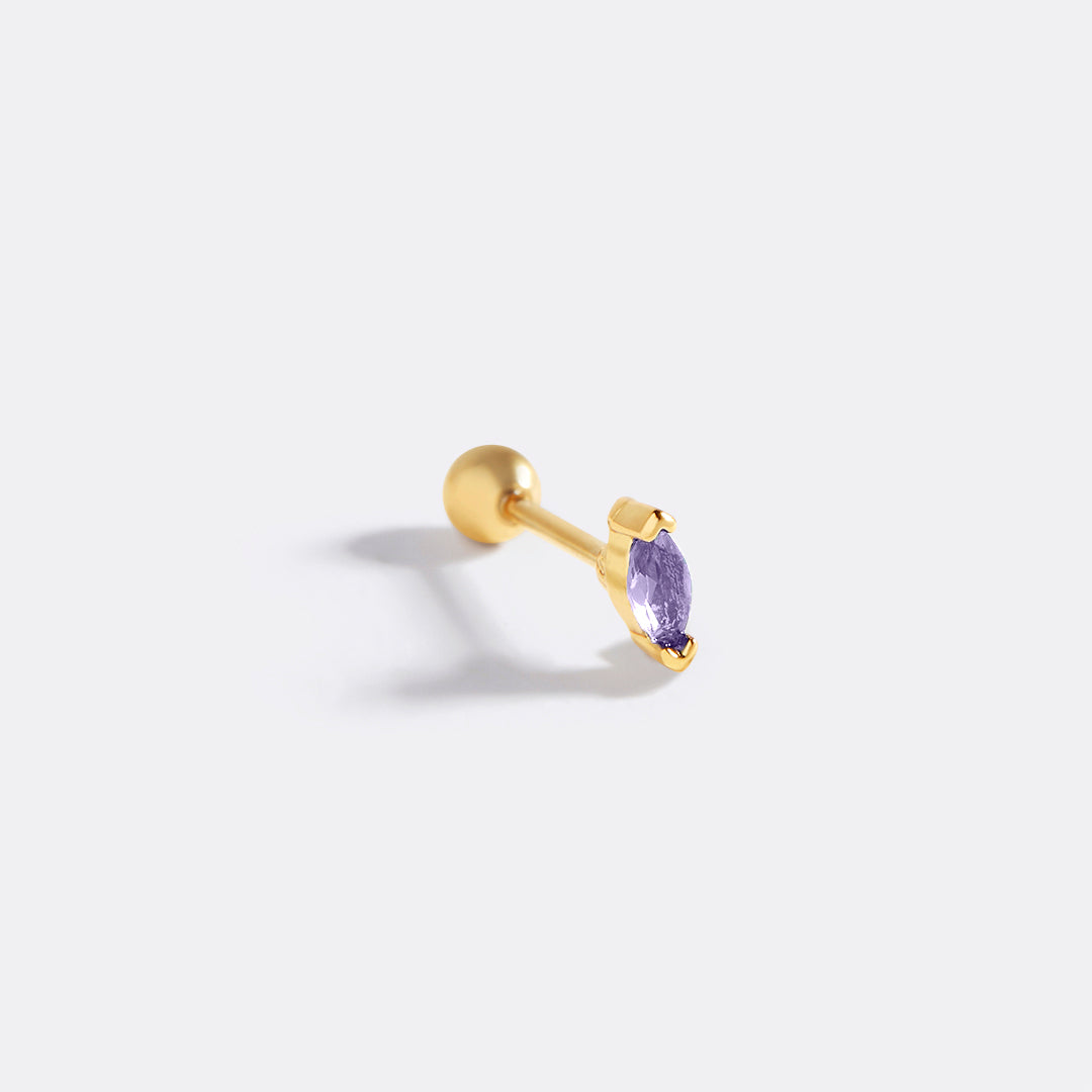 Marquis Gemstone Sleeper Stud Earrings