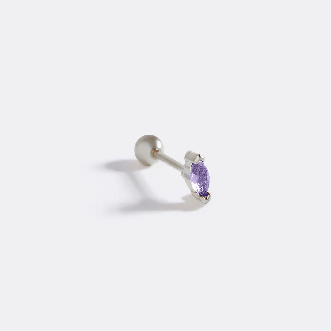 Marquis Gemstone Sleeper Stud Earrings