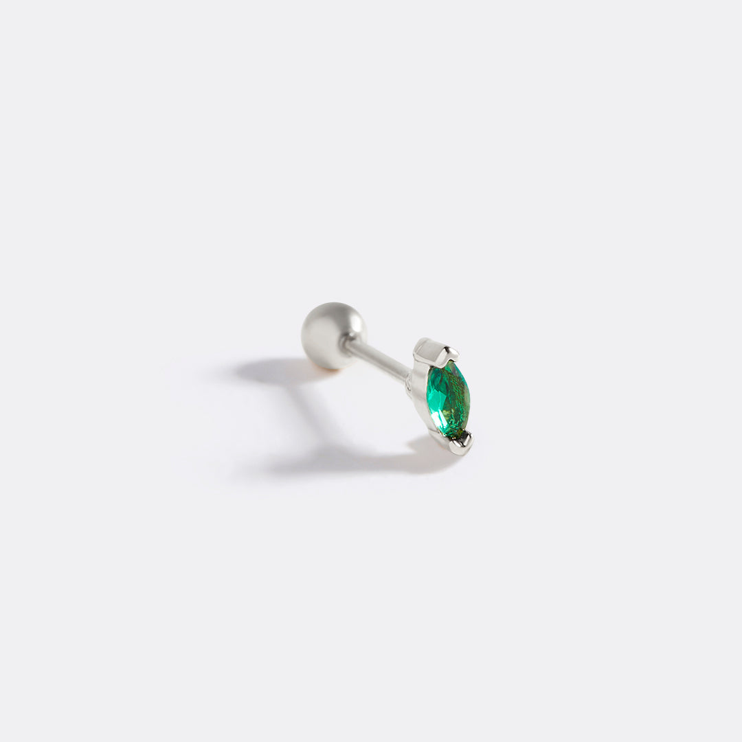 Marquis Gemstone Sleeper Stud Earrings