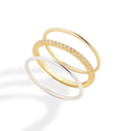 Gold and Silver Stacking Ring Set