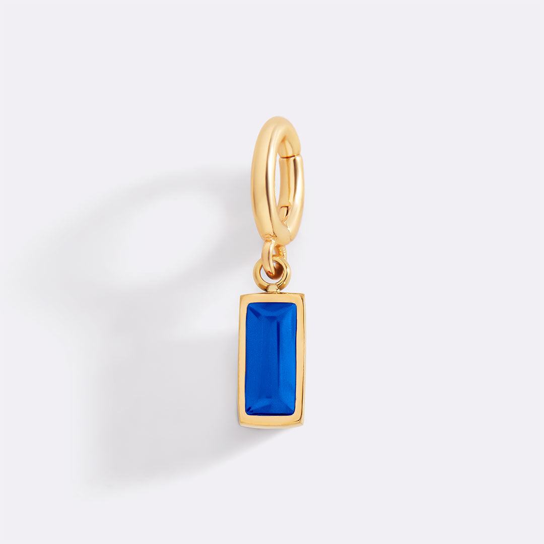 Dainty Baguette Birthstone Charm