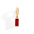 Dainty Baguette Birthstone Charm