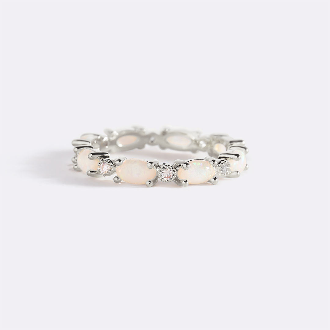 Eternity Fire Opal Ring