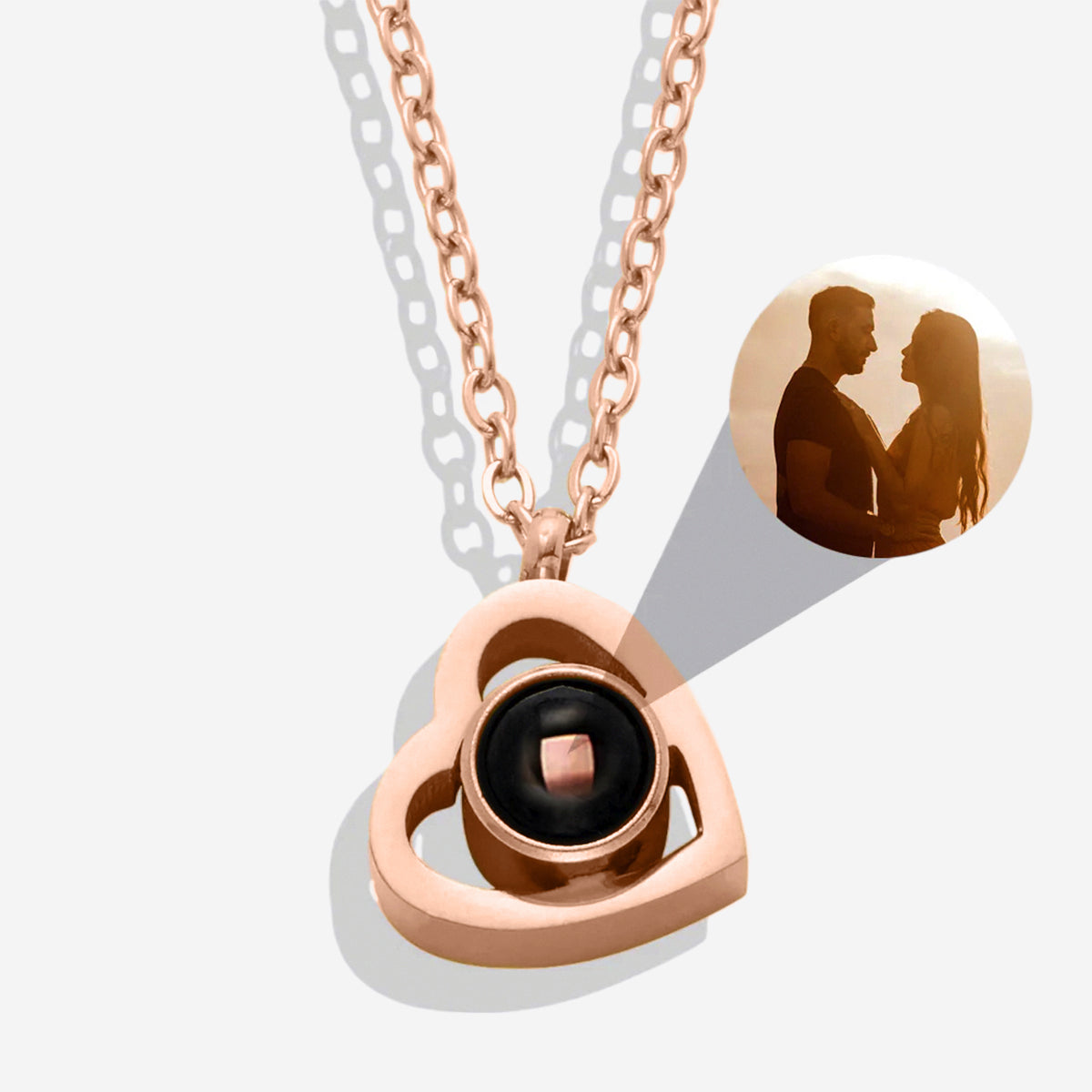Personalized Heart Photo Necklace