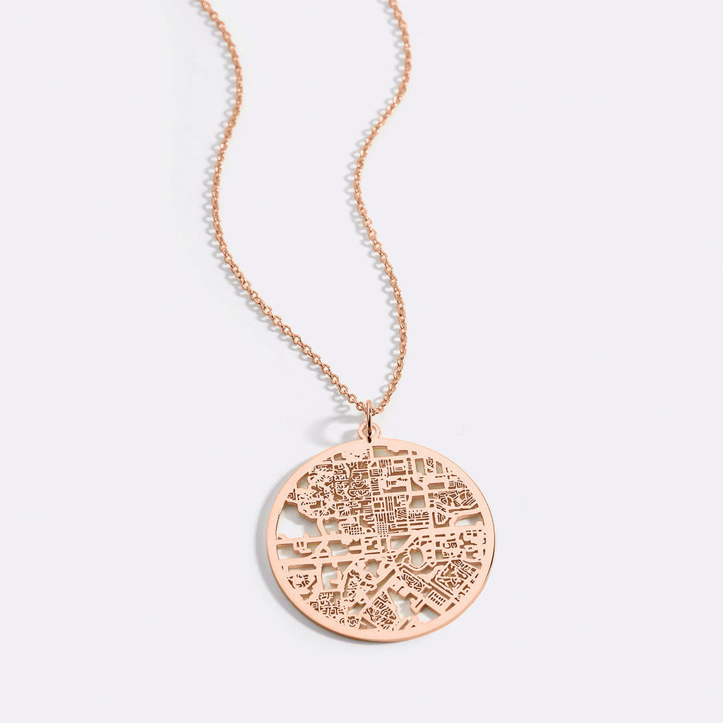 Custom Map Pendant Necklace