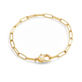 Paperclip Bracelet with Pearl Accent