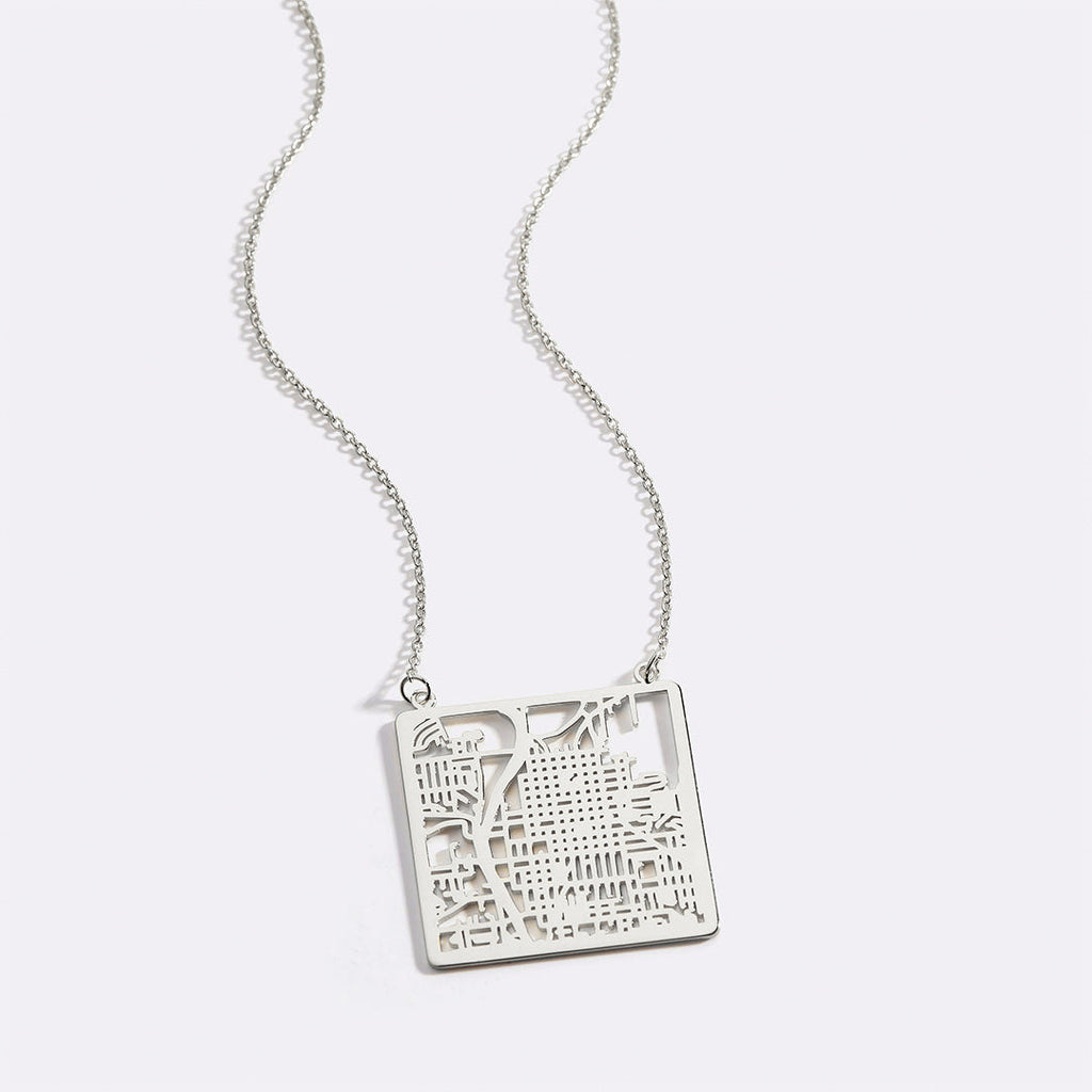 Custom Map Pendant Necklace