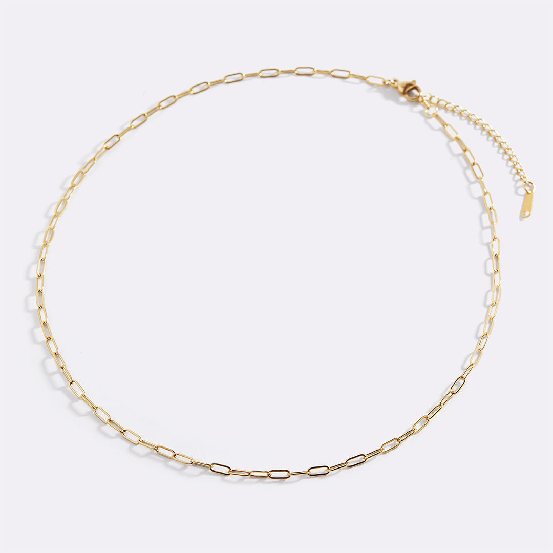 Thin Paperclip Necklace