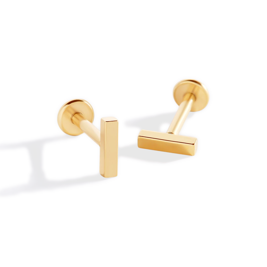 Little Bar Sleeper Flatback Earrings | 16g