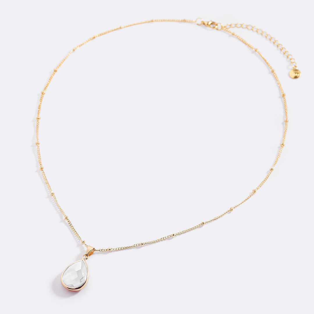 Birthstone Drop Pendant Necklace