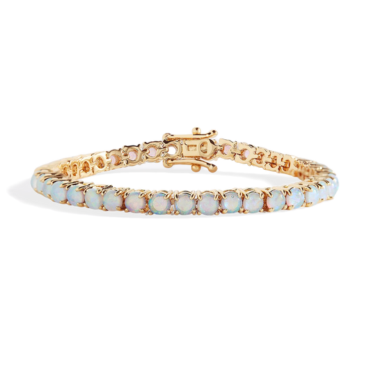 Blue Opal Tennis Bracelet