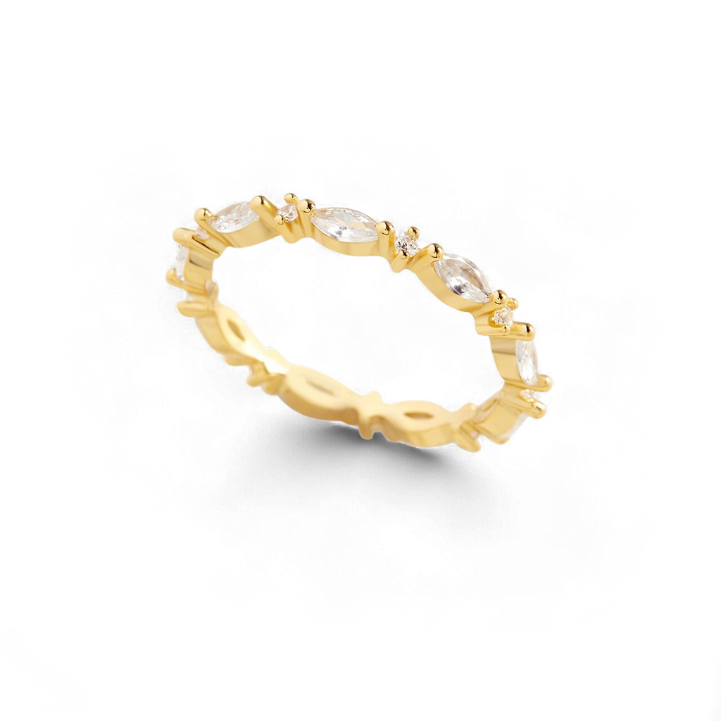 Marquis Gemstone Stacking Ring