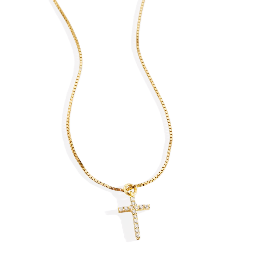 Pave Cross Necklace