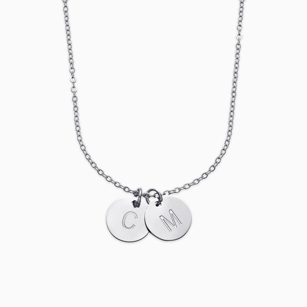 Dainty Disc Initial Necklace