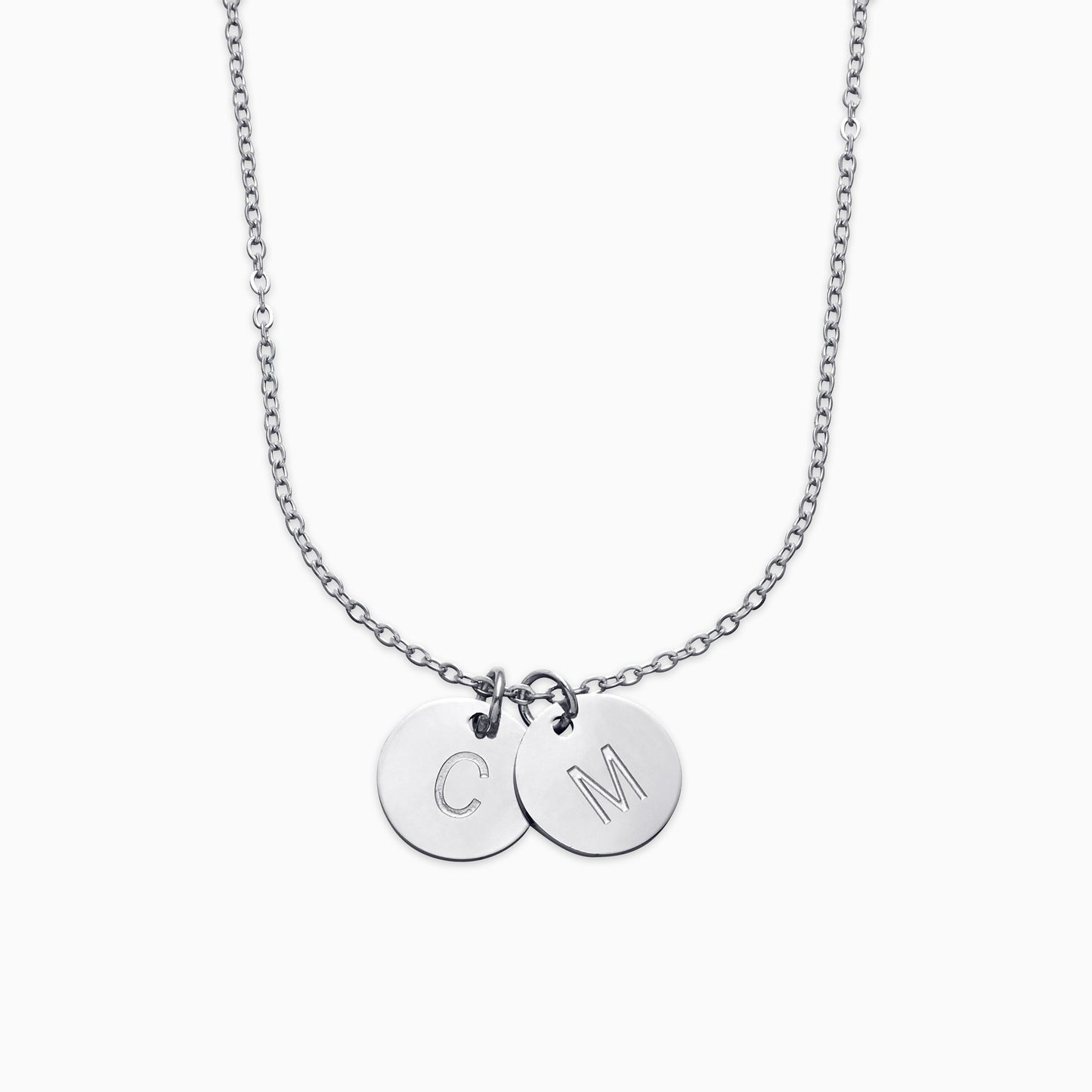 Dainty Disc Initial Necklace