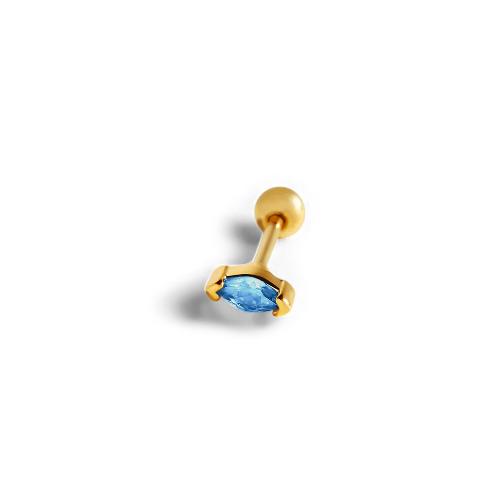 Marquis Gemstone Sleeper Stud Earrings