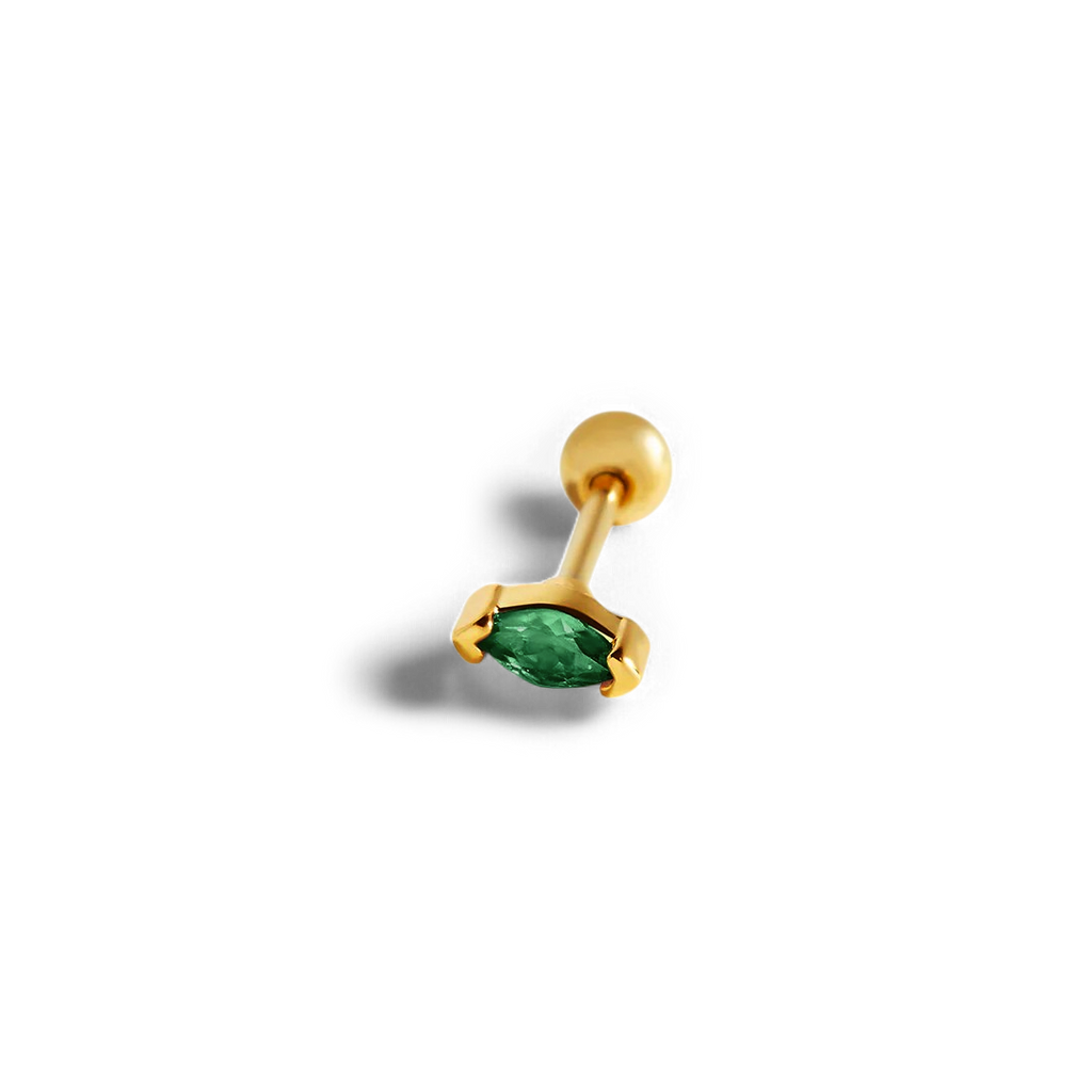 Marquis Gemstone Sleeper Stud Earrings
