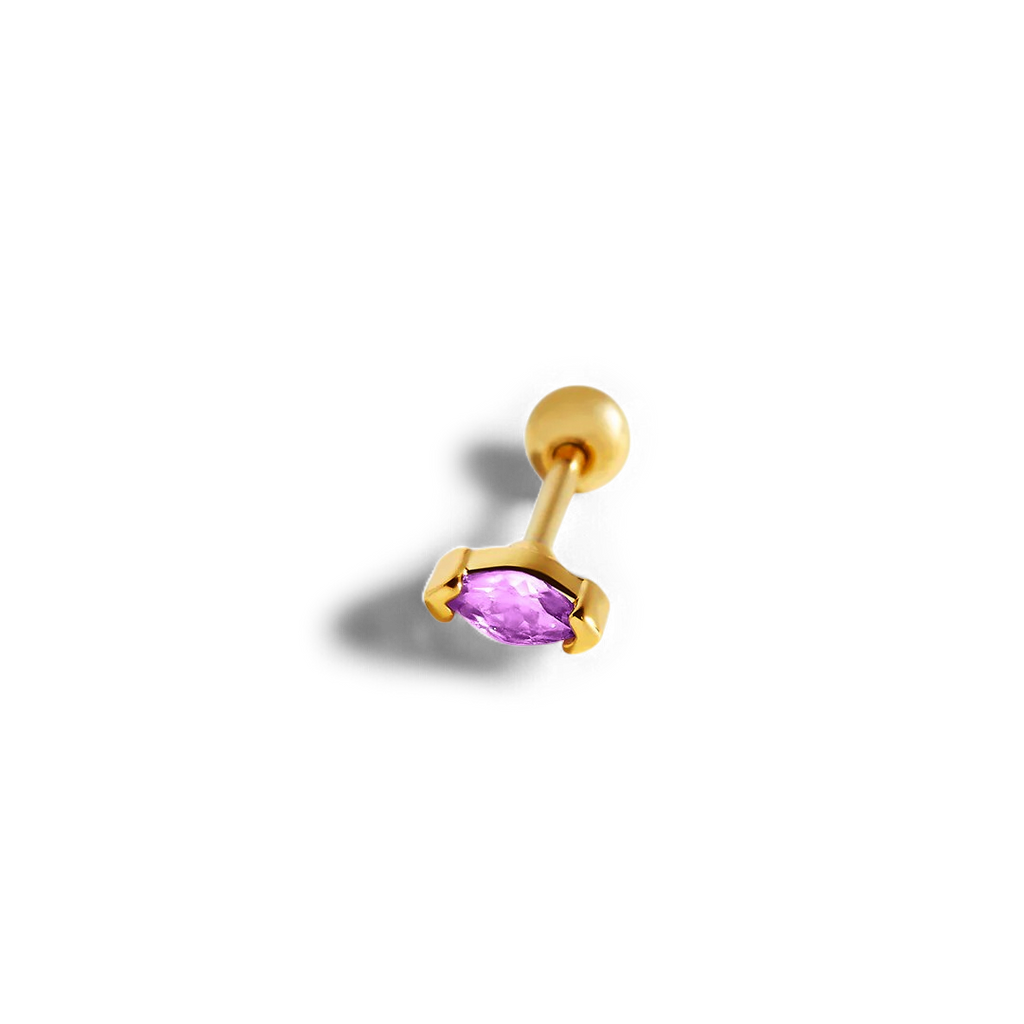 Marquis Gemstone Sleeper Stud Earrings
