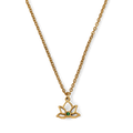 Mini Lotus Birthstone Pendant Necklace