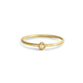 Minimalist Bezel-Set November Birthstone Stacking Band