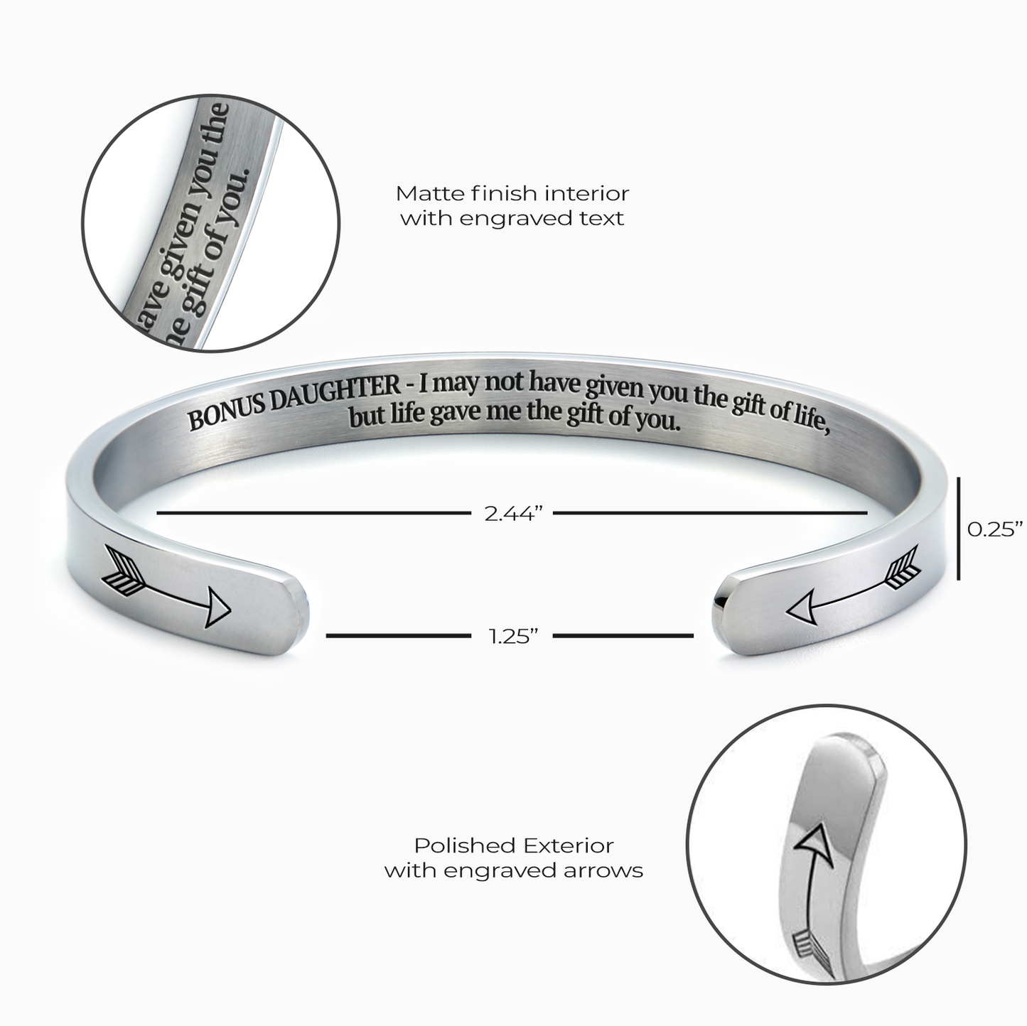 Bonus Daughter Cuff Bracelet