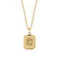 Monogram Portrait Pendant Necklace