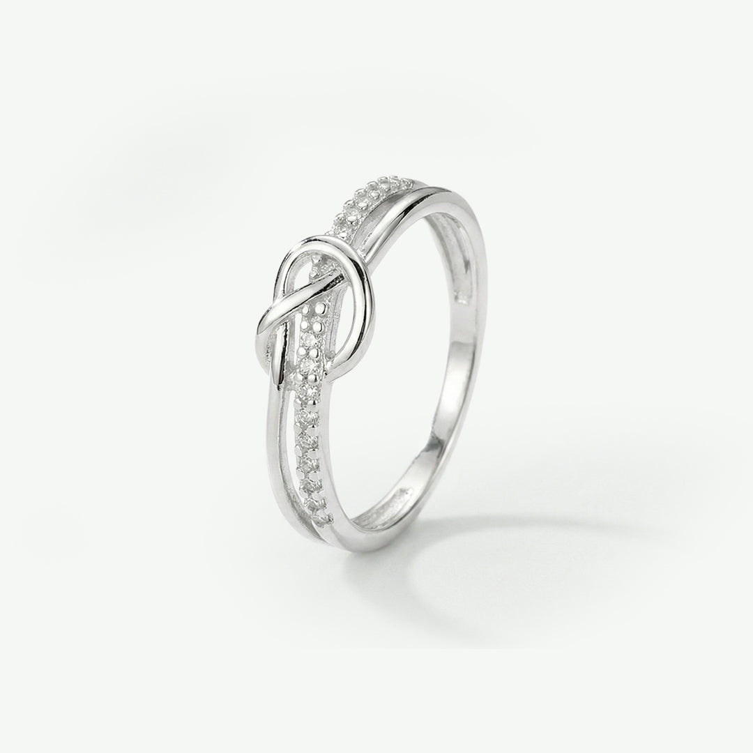 Mother & Daughter Bond Double Band Knot Ring