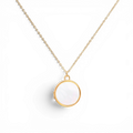Mother of Pearl Locket Necklace