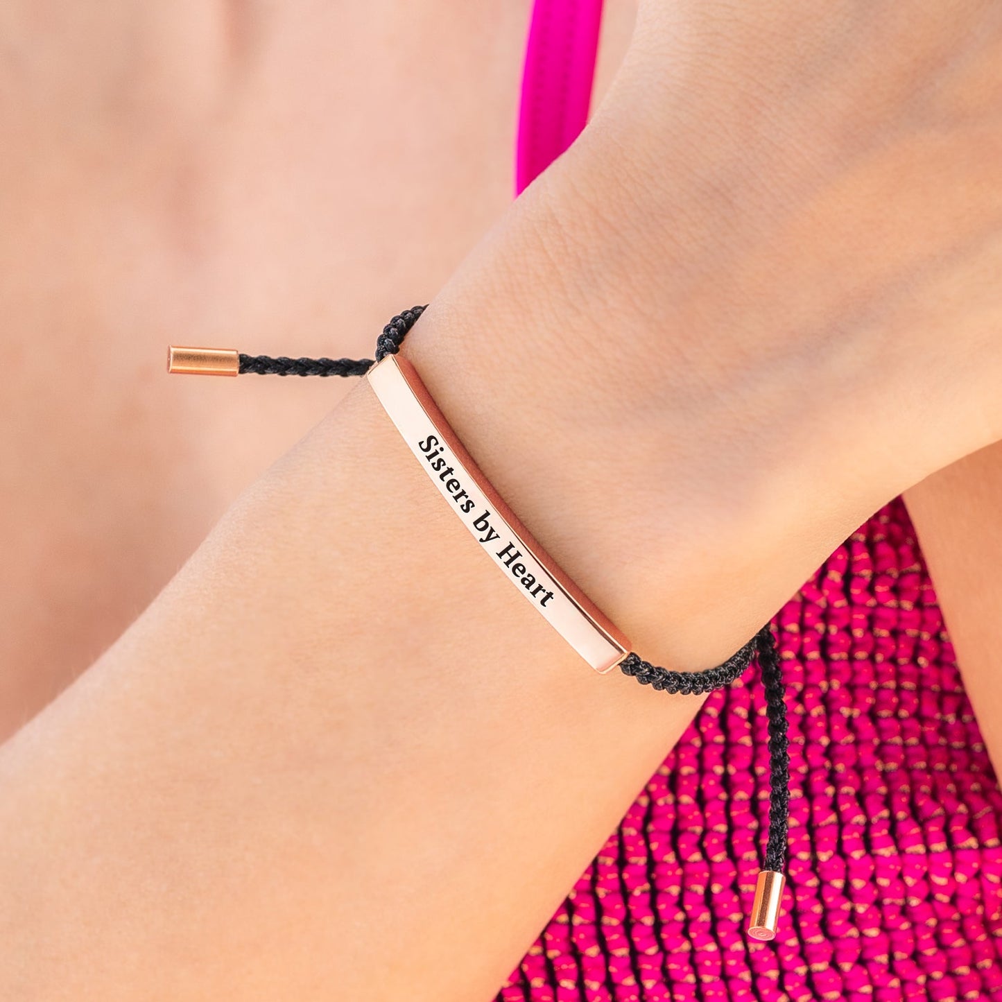 Not Sisters By Blood But Sisters By Heart Inspire Bracelet