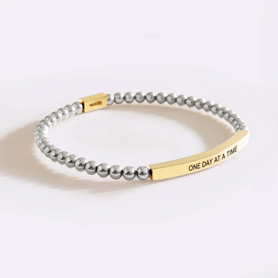 One Day At A Time Beaded Inspire Bracelet