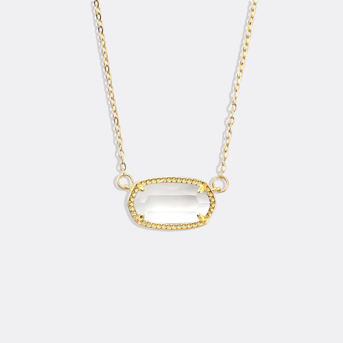Oval Birthstone Pendant Necklace