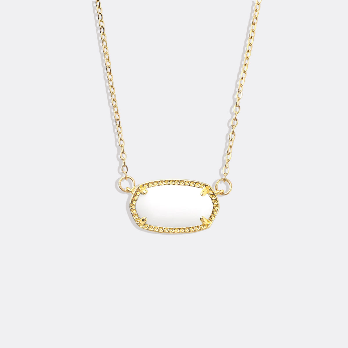 Oval Birthstone Pendant Necklace