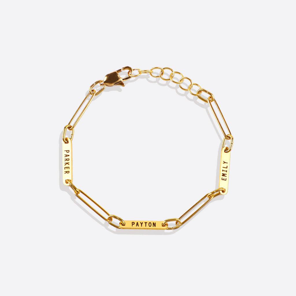 Personalized Paperclip Name Bracelet