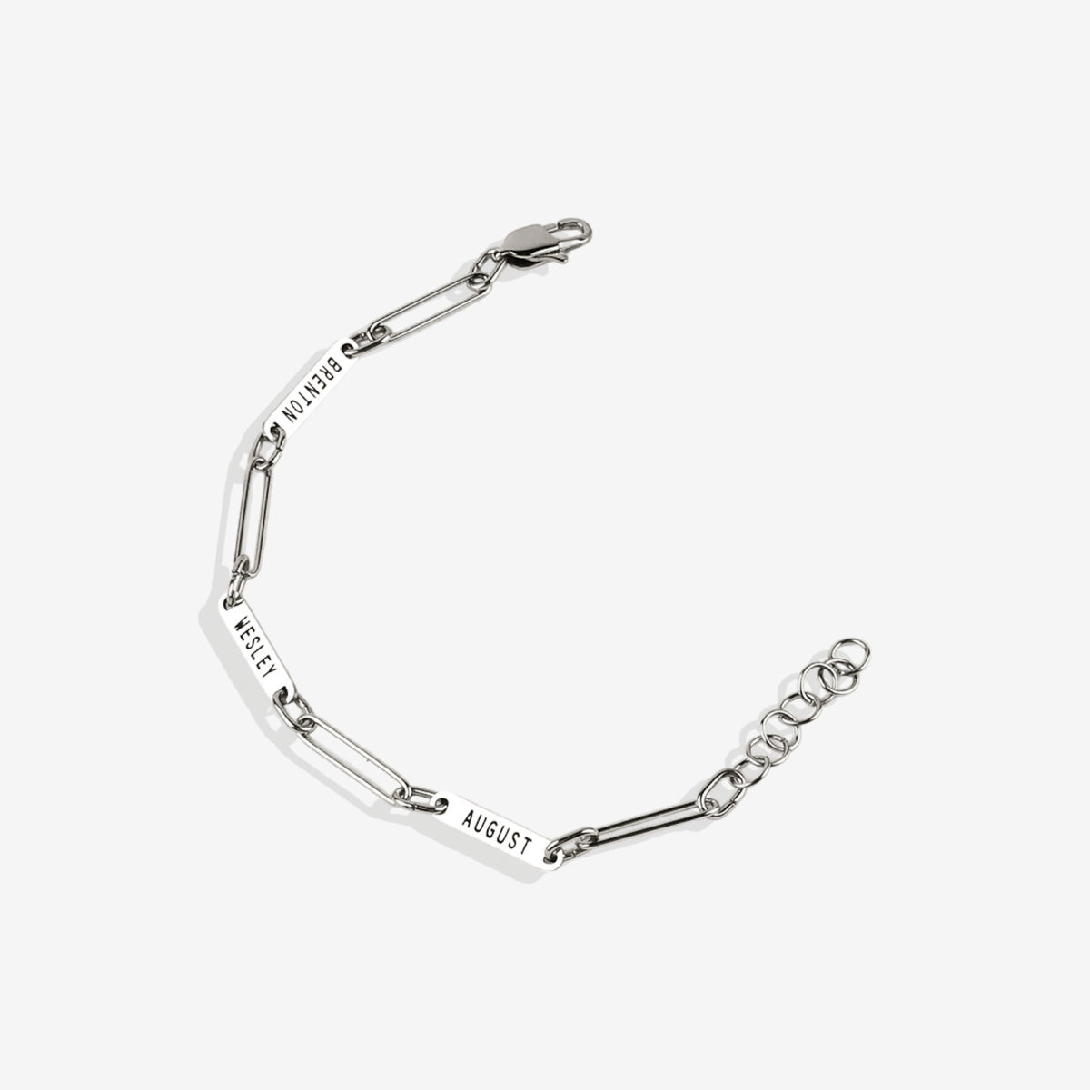 Personalized Paperclip Name Bracelet