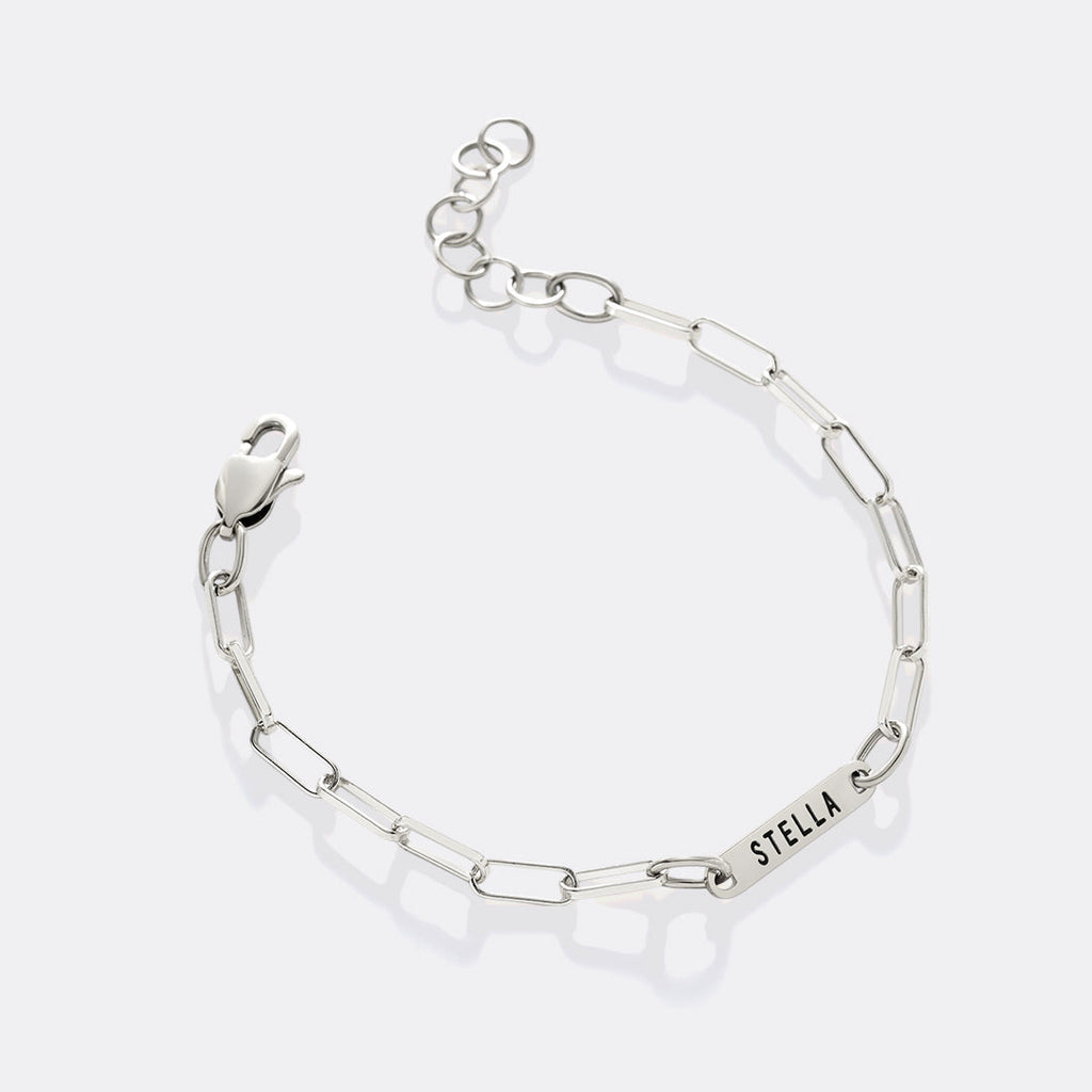 Personalized Paperclip Name Bracelet
