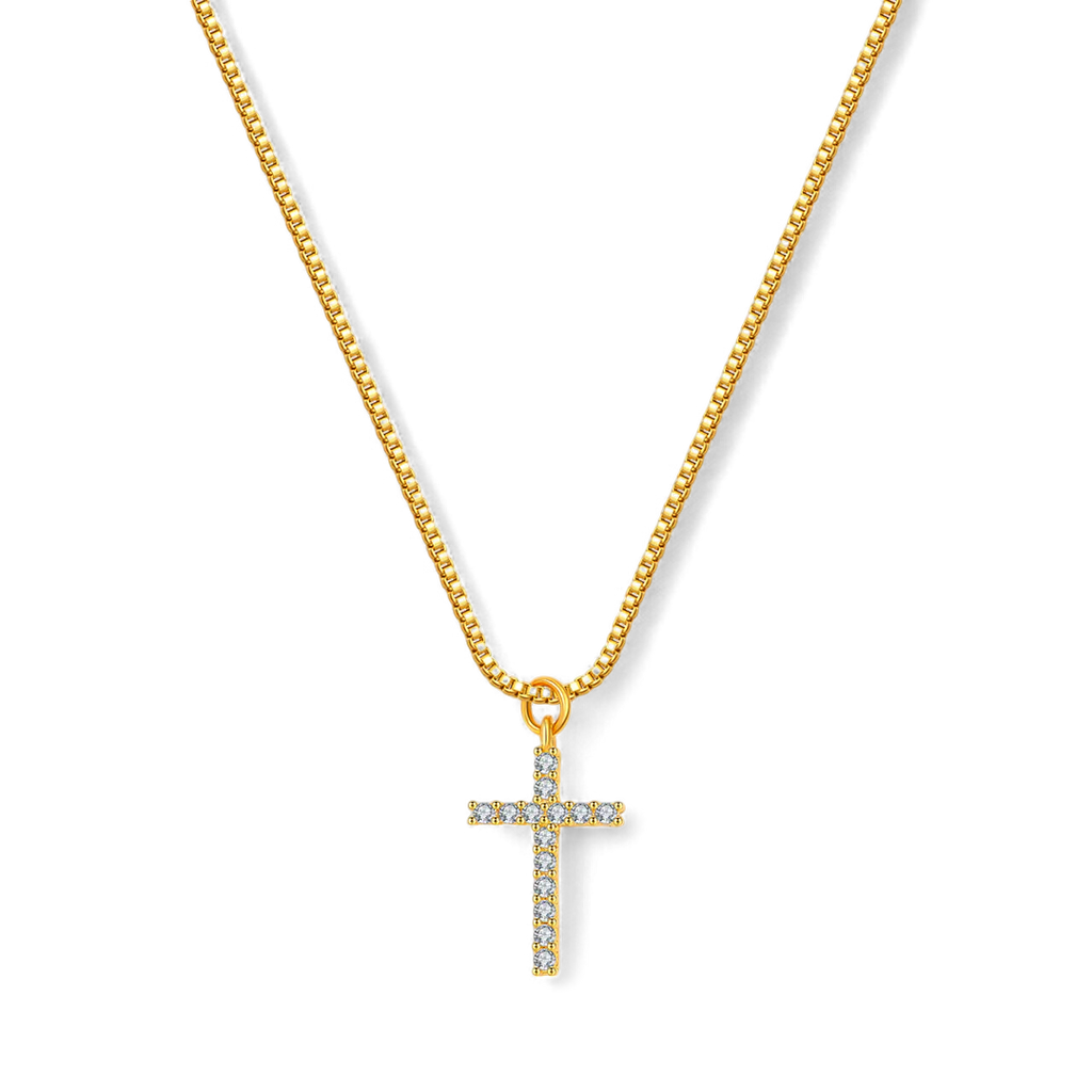 Pave Cross Necklace