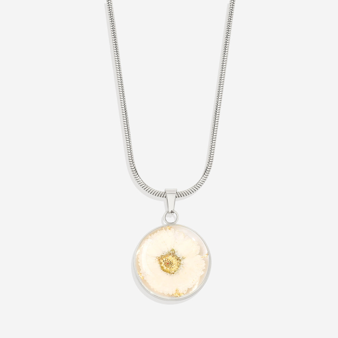 Pressed Birth Flower Necklace