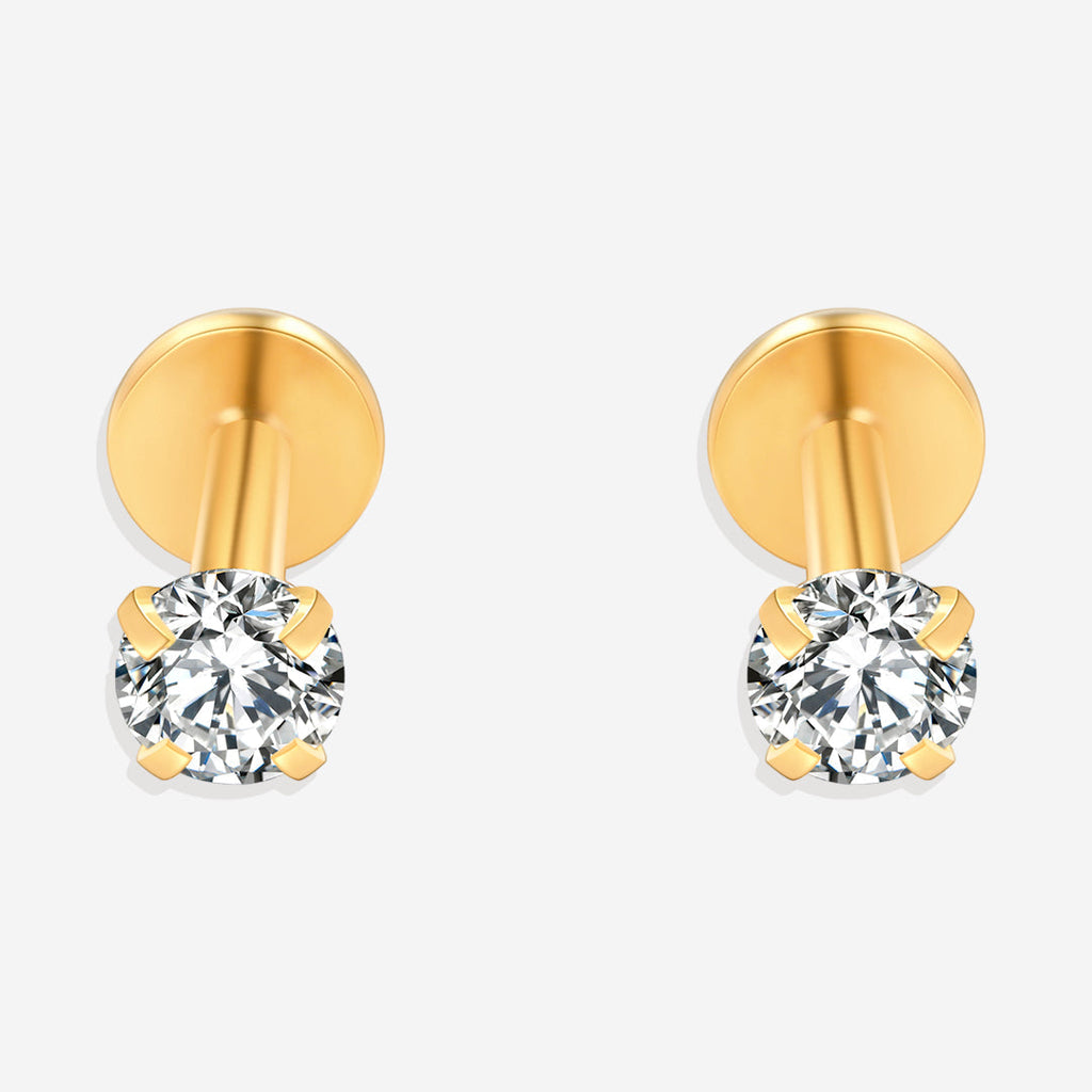Crystal Sleeper Flatback Studs | 18g