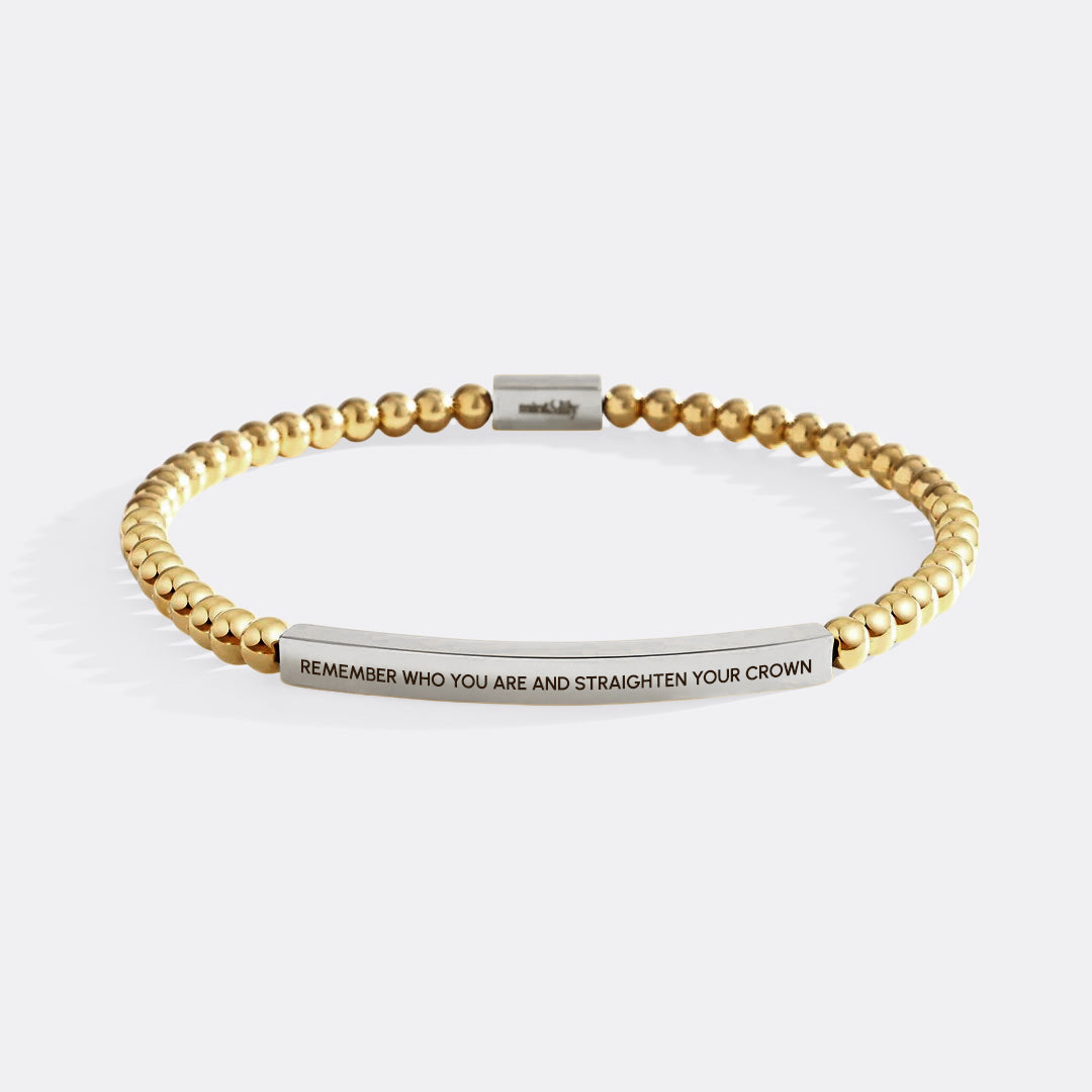 Remember Who You Are and Straighten Your Crown Beaded Inspire Bracelet