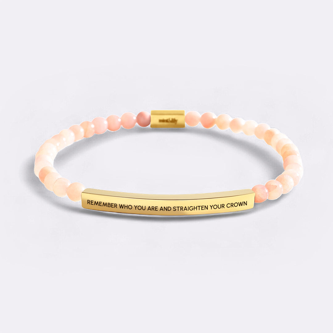 Remember Who You Are and Straighten Your Crown Beaded Inspire Bracelet