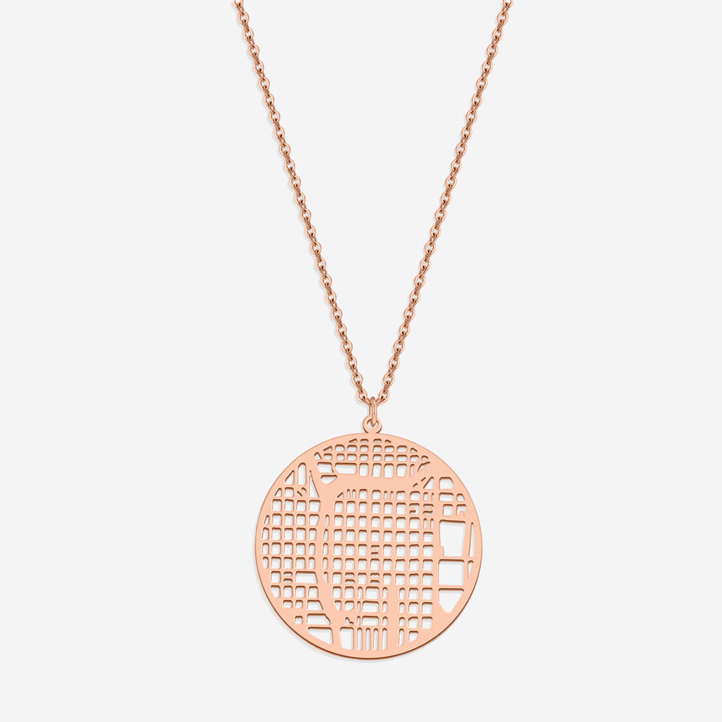 Custom Map Pendant Necklace