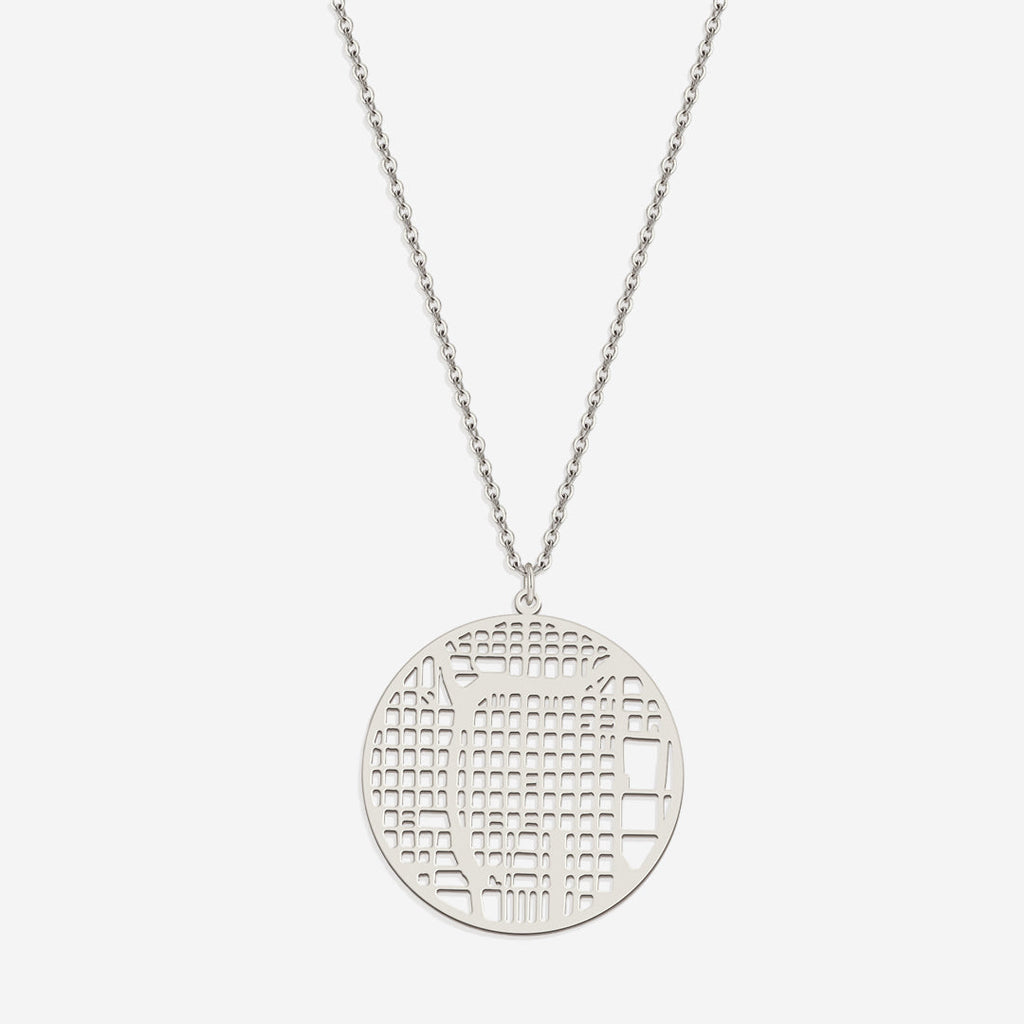 Custom Map Pendant Necklace