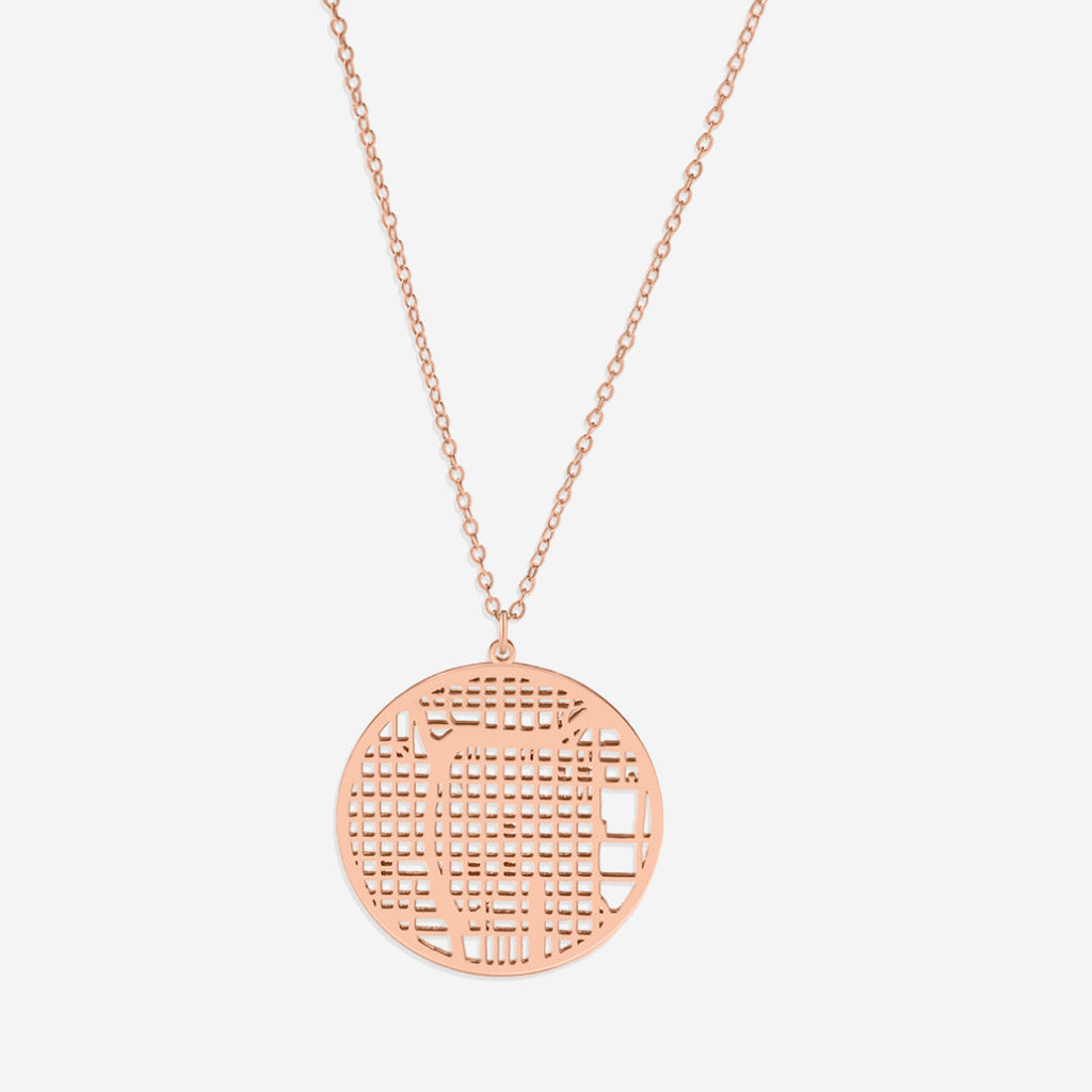 Custom Map Pendant Necklace