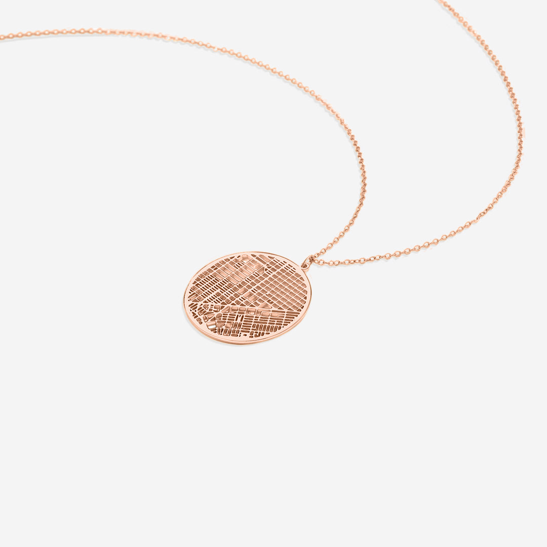 Custom Map Pendant Necklace