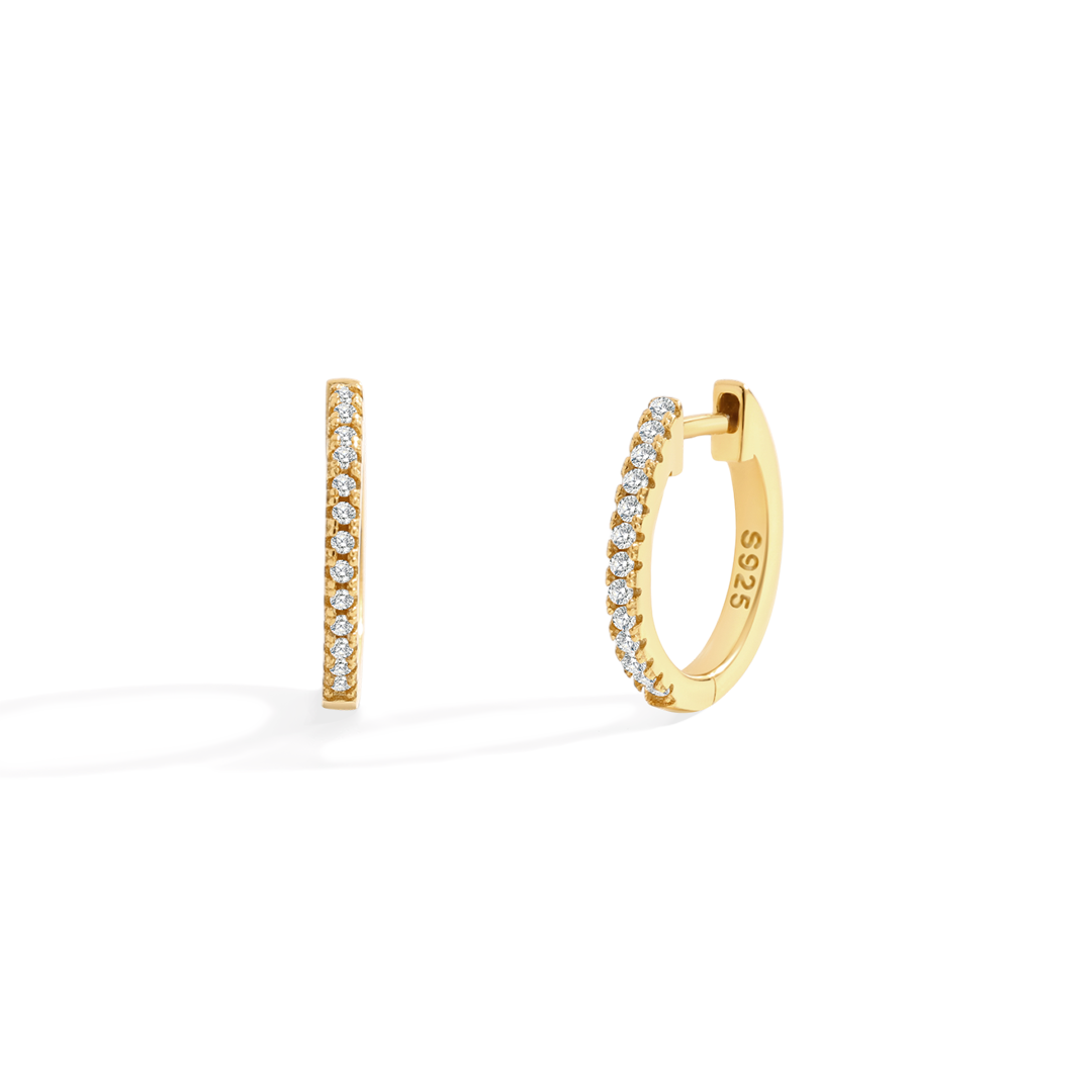 Small Dainty Pave Earring