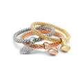 Solid Hearts Metal Bracelet