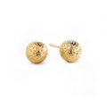 Textured Gold Ball Studs