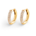 The Pavé Huggie Hoop Earrings